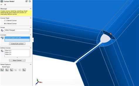 solidworks sheet metal corners